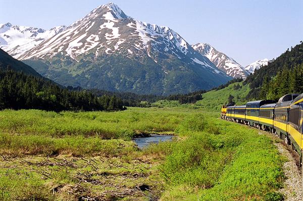 L’Alaska : Croisière et circuit terrestre en train panoramique & autobus de Fairbanks à Seward 